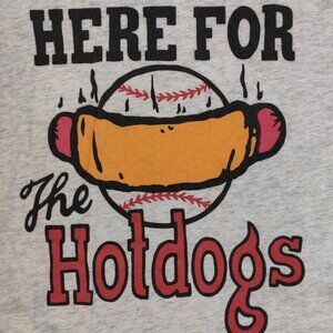 Here for the Hotdogs Baseball T-shirt